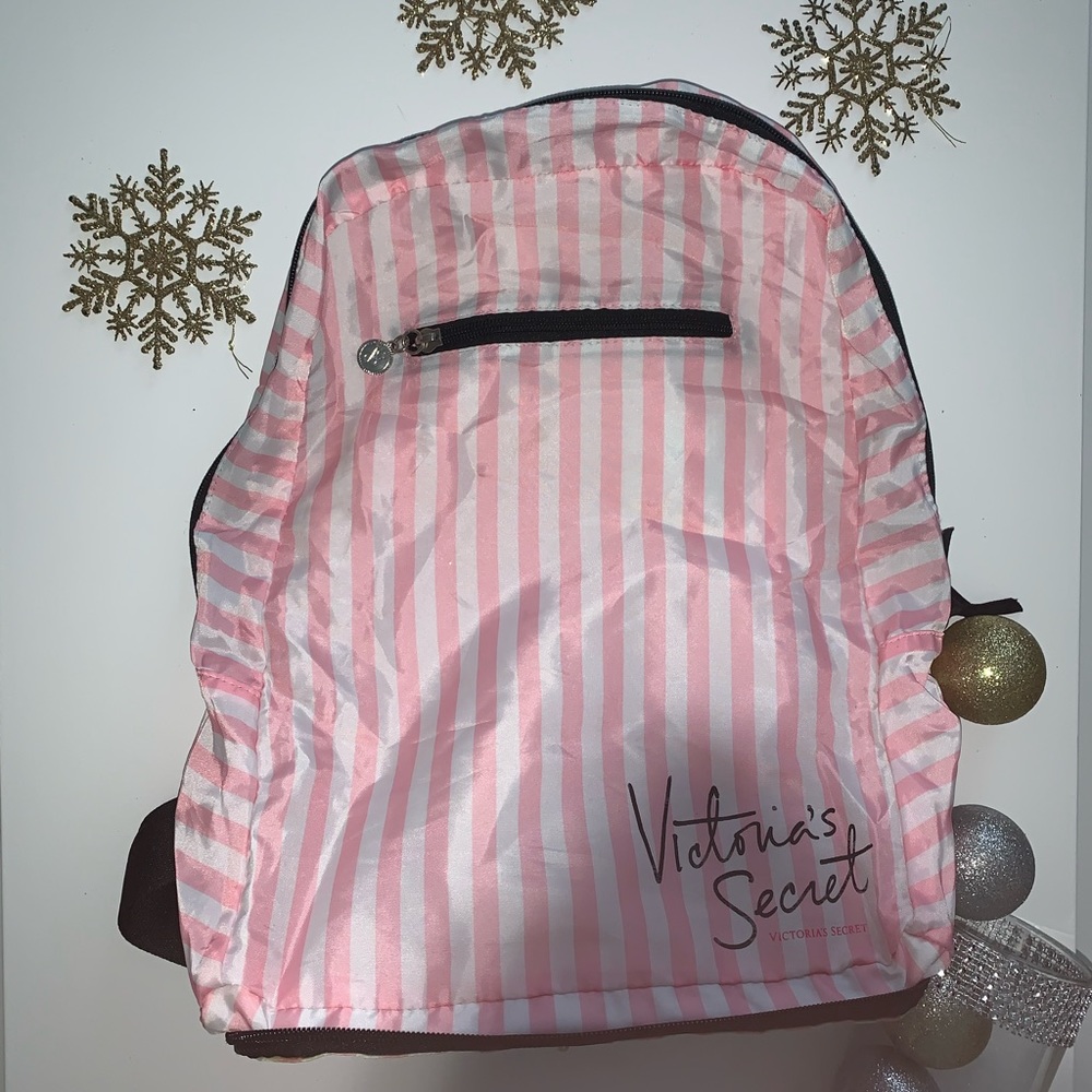 Victoria’s Secret black and pink backpack